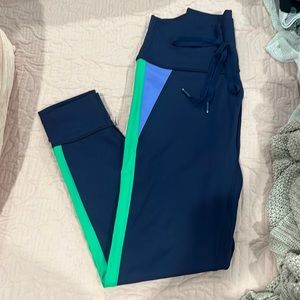 Offline by Aerie 7/8 Legging - L  (high rise, drawstring, color block)